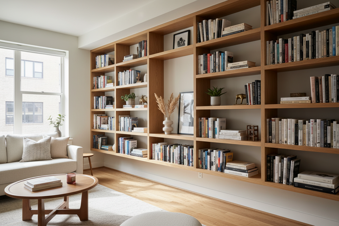 The Baseboard Gap: Why You Need Wooden Bookshelves for Wall Storage