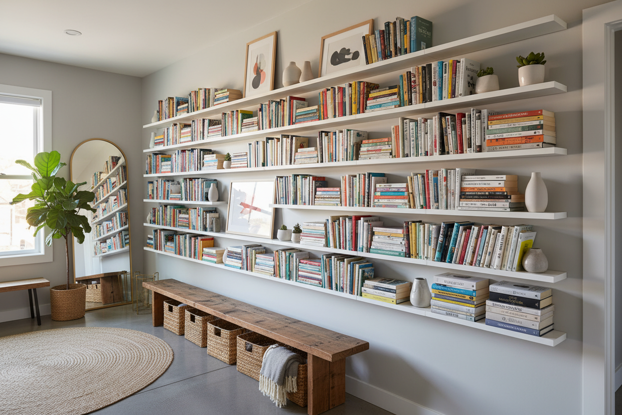 How a $15 IKEA Wall Book Rack Saved My Cluttered Hallway