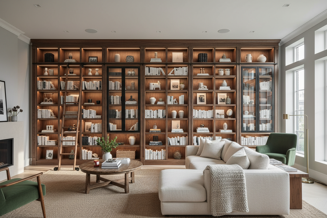 How We Fit Wall To-Wall Bookshelves IKEA Style on a 15-Foot Wall
