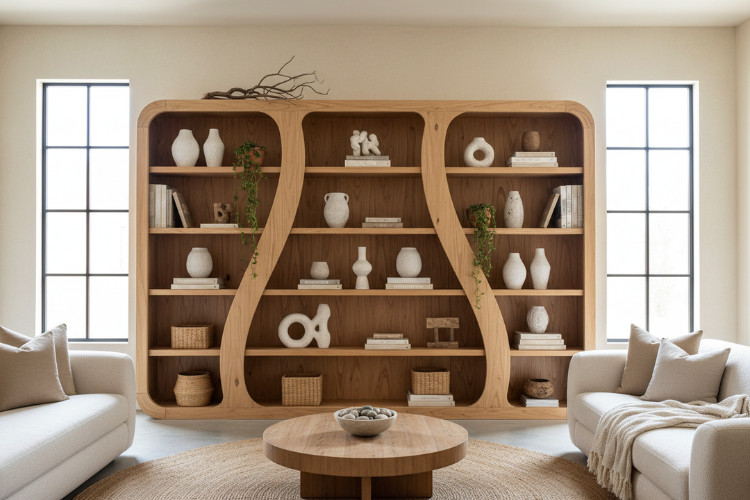 I Tried Decorating an Organic Bookshelf (It's Harder Than It Looks)