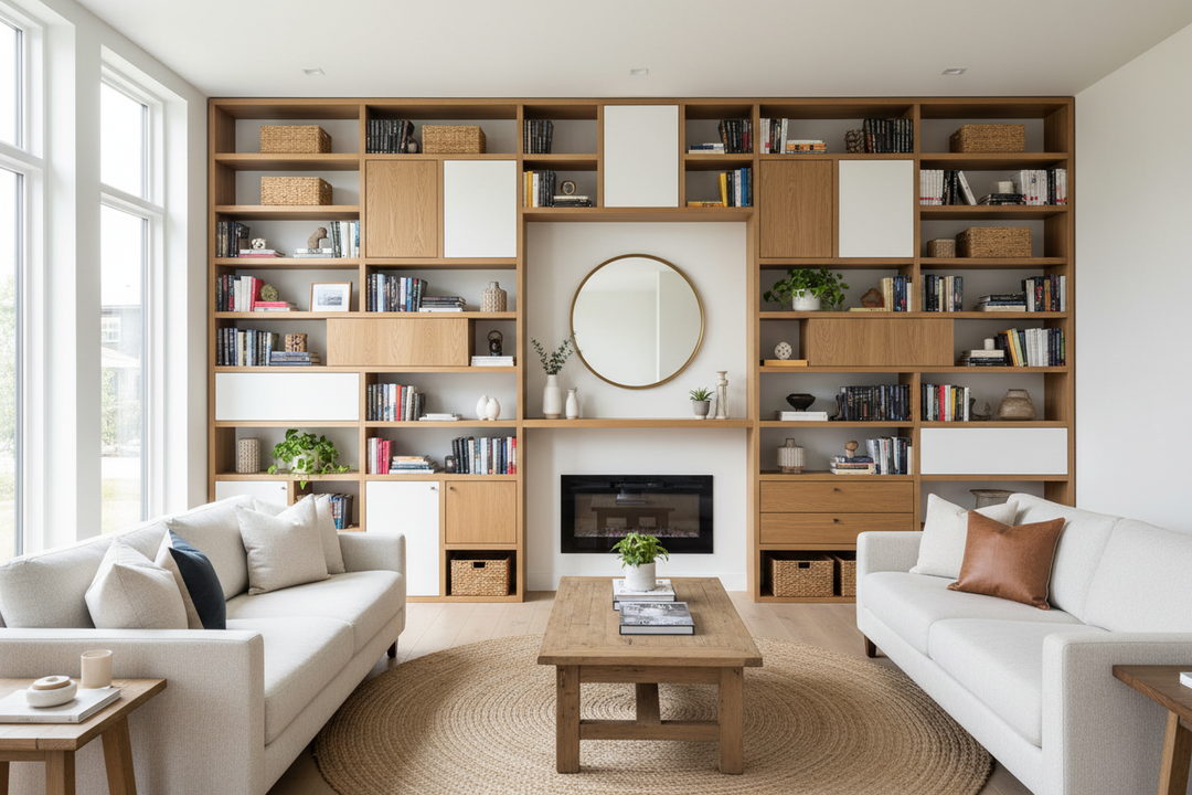 I Faked a $5k Custom Library With Modular Bookshelves and Cabinets
