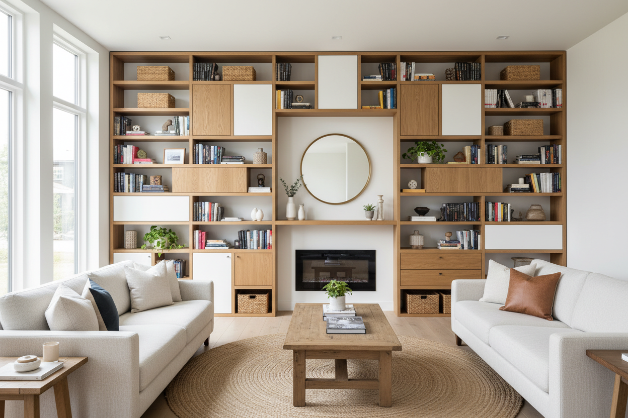 I Faked a $5k Custom Library With Modular Bookshelves and Cabinets