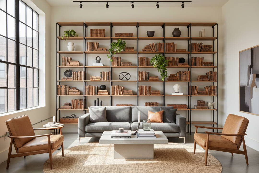 I Finally Made My Industrial Modular Bookshelf Look Like a Chic Loft