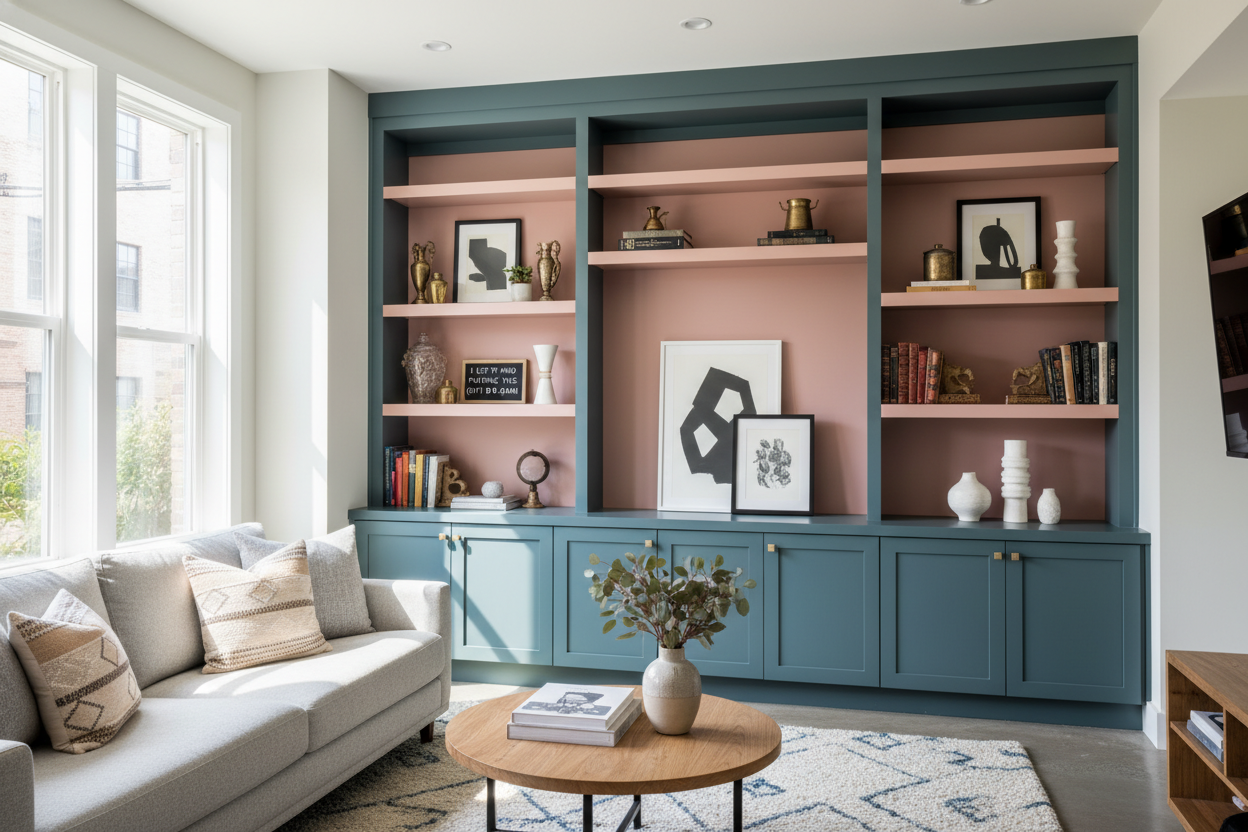 I Lost My Mind Painting a Built In Bookcase (But I'd Do It Again)
