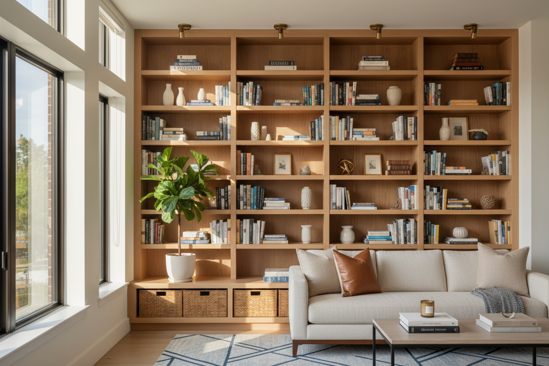 Stop Overthinking Decorating a Built In Bookshelf