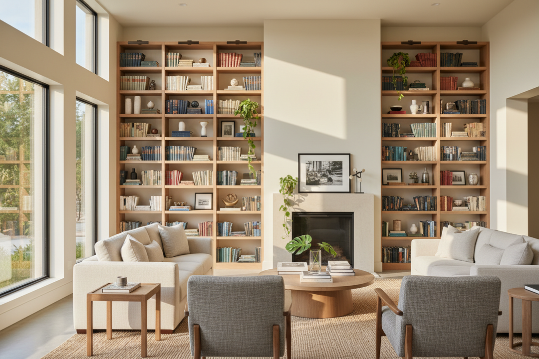 The One Rule for Interior Design Bookcases I Actually Follow