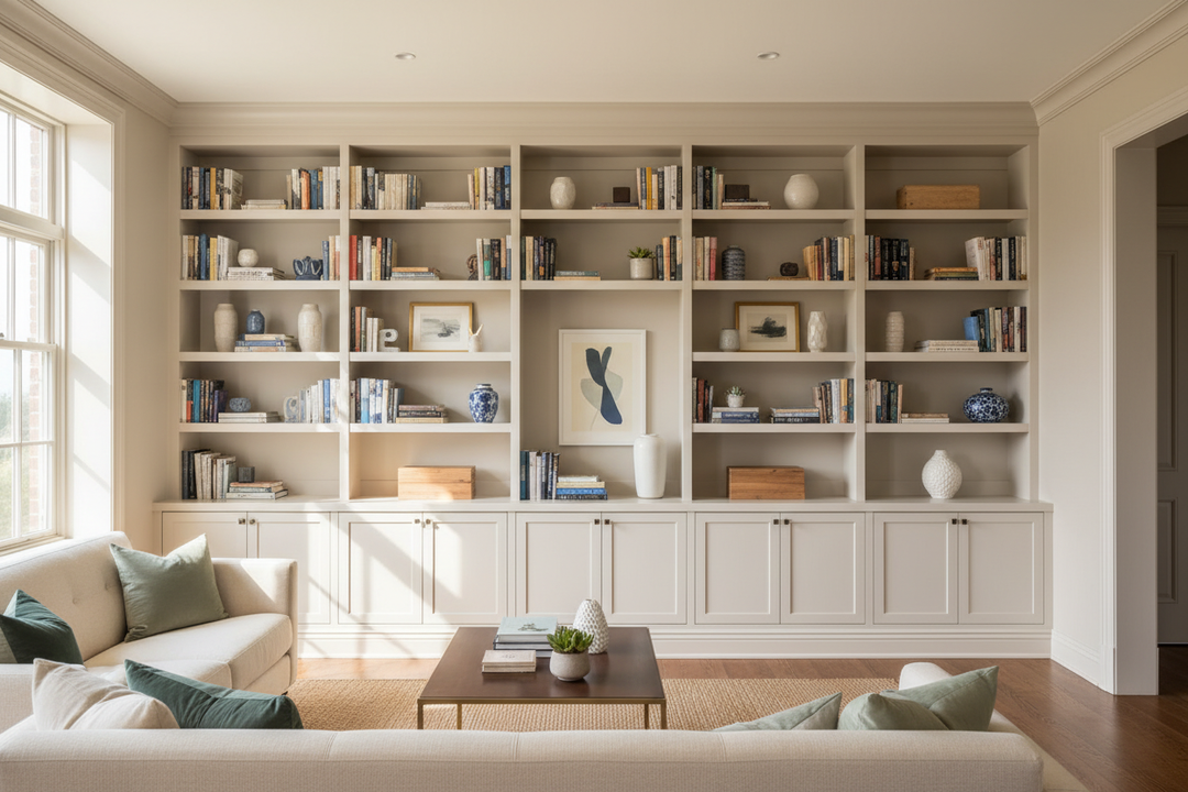 The Baseboard Trick: How to Make Bookcases Look Built-In