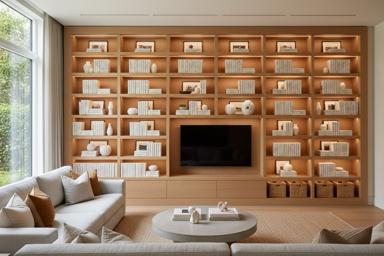 Your Built In Shelf Wall Looks Like a Store Display (Here's Why)