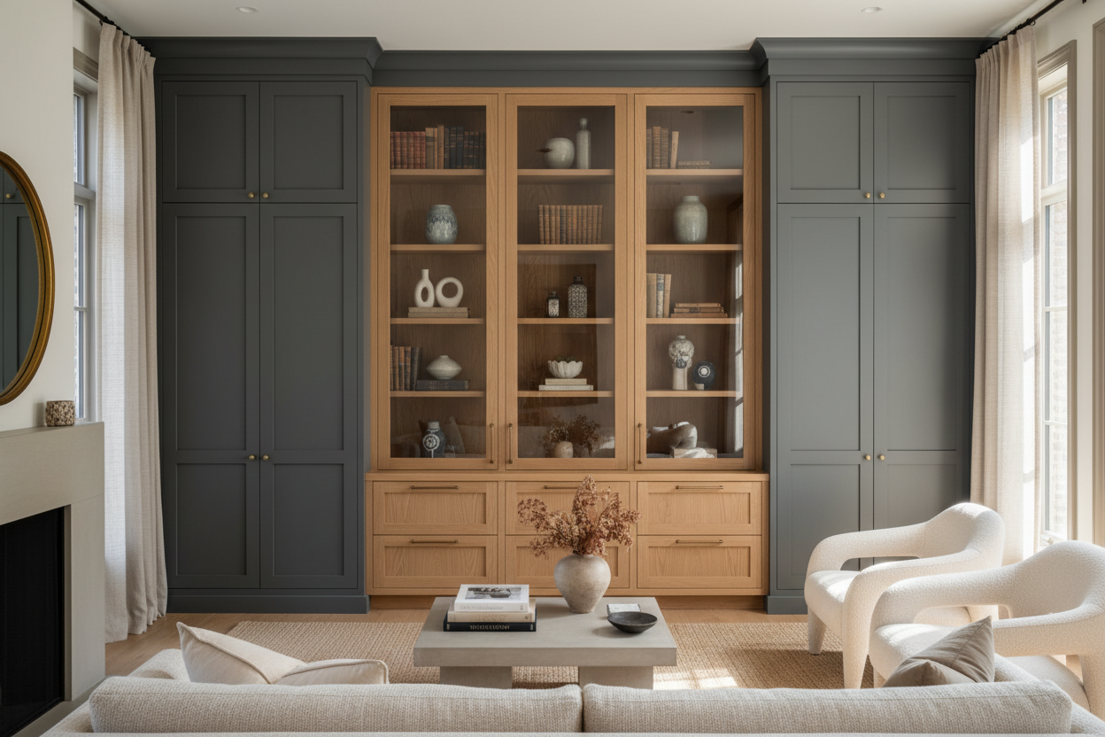 Why the Best Ideas for Built In Shelves Always Include Doors