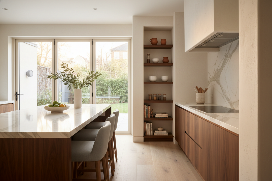 The Only Spot You Should Ever Put Built-In Kitchen Shelves