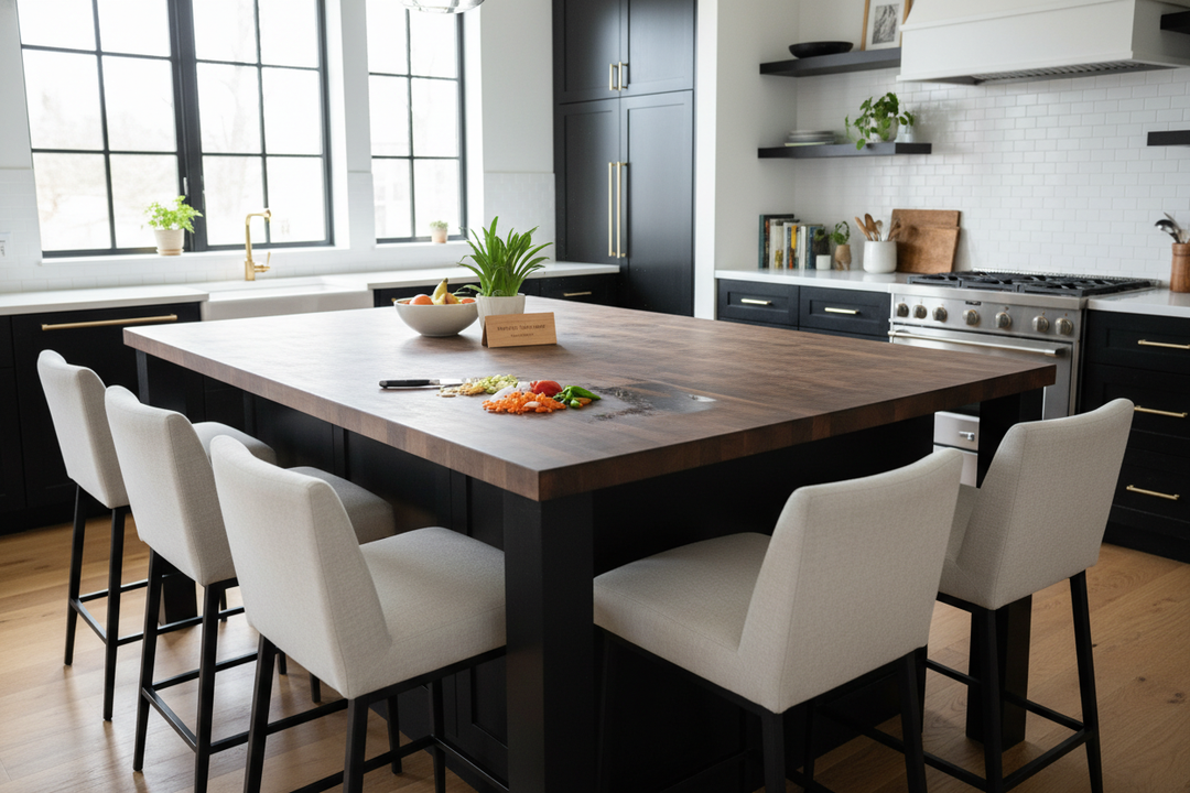 Will a Black Kitchen Island Butcher Block Top Survive Daily Chopping?