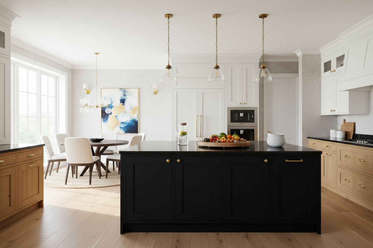 My Black Center Island Kitchen Doesn't Look Like a Black Hole