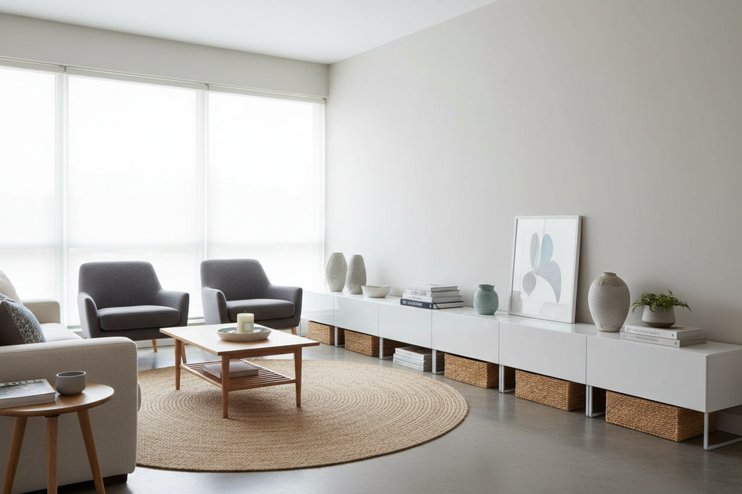 Your Living Room Needs IKEA Low Shelving, Not a Giant Console