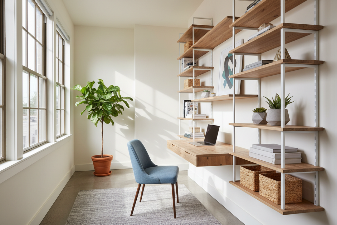 How to Pick Office Shelving When You Have Zero Floor Space