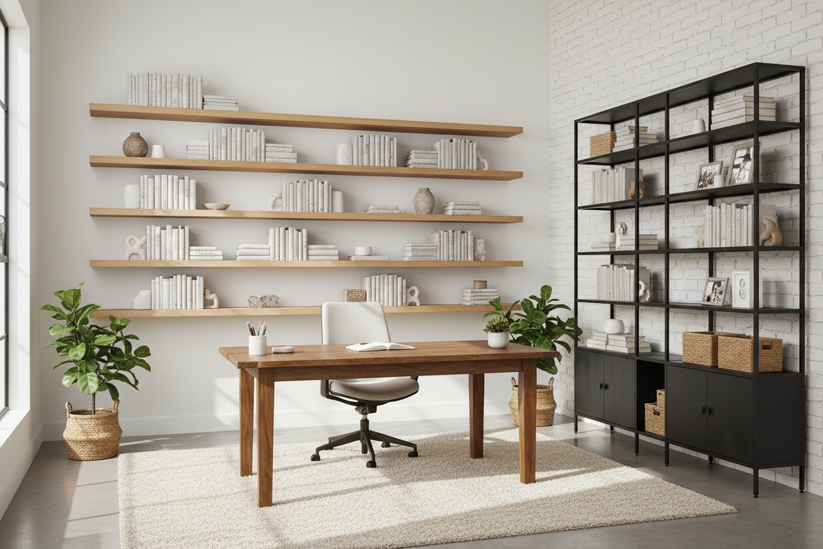 Floating vs. Freestanding: Bookshelf Ideas for Office Layouts