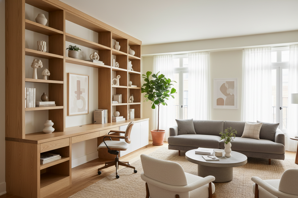 Stop Buying Separate Bookcases and Desks for Your Living Room