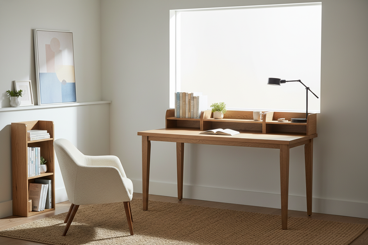 Your Wide Desk Is a Clutter Trap (Why You Need a Desktop Bookcase)