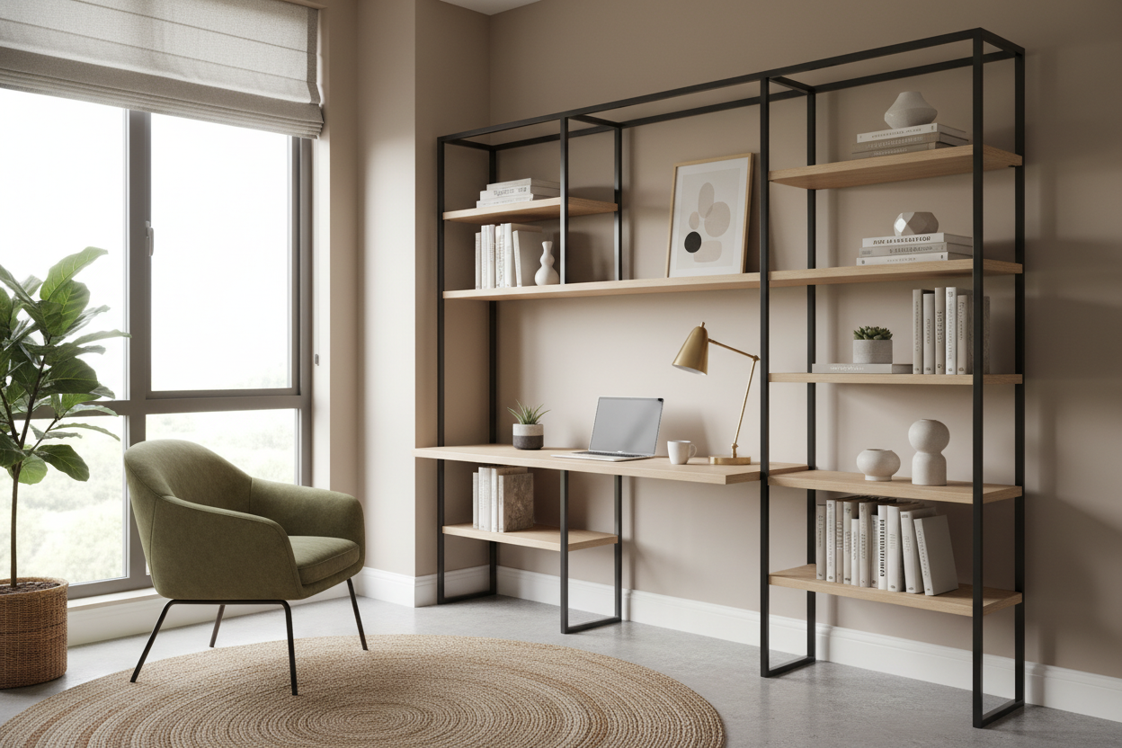 A Modern Bookcase Desk Doesn't Have to Look Like a 90s Law Firm