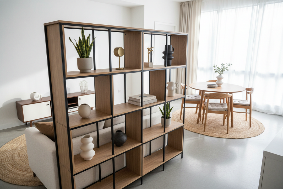 The Open Concept Backlash is Real: Enter the Modern Room Divider Shelf