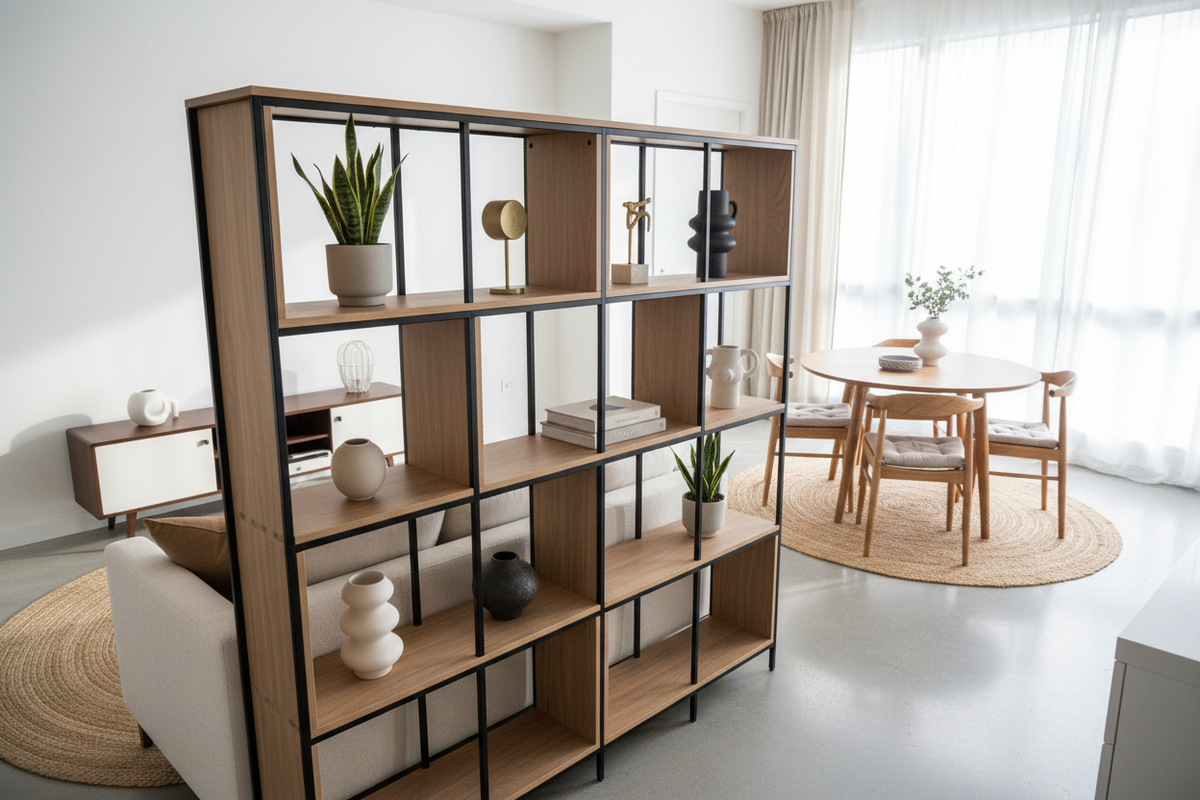 The Open Concept Backlash is Real: Enter the Modern Room Divider Shelf