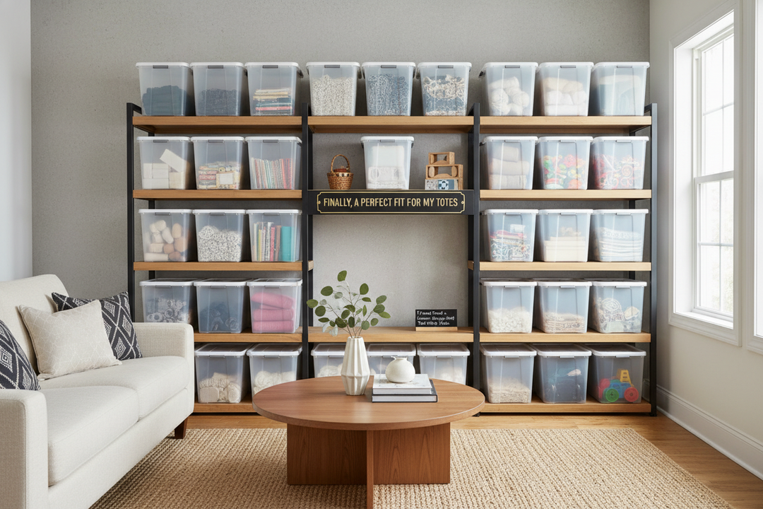 I Finally Found a Container Storage Shelf That Fits My Totes