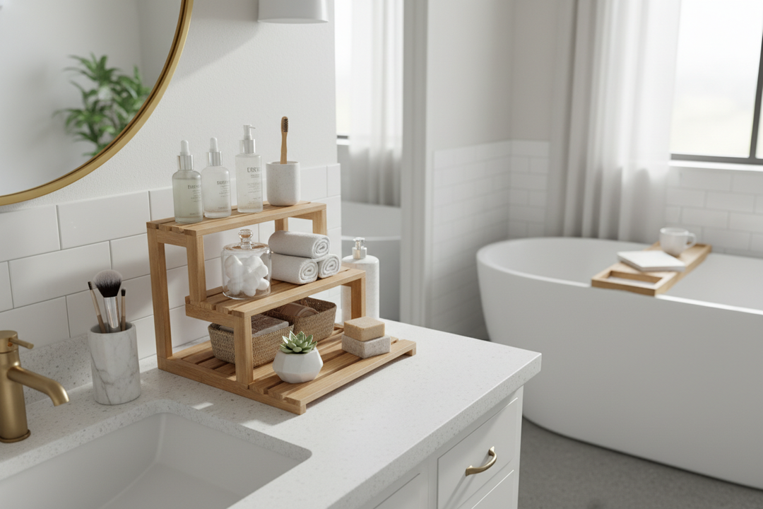 How a Simple Step Shelf Organizer Fixed My Chaotic Bathroom Vanity