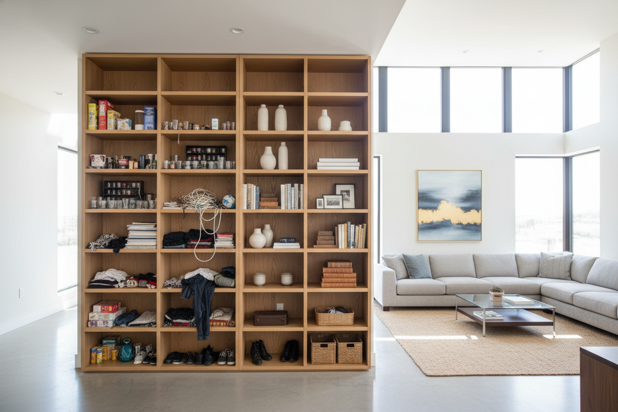 Why Most Open Shelf Storage Ideas Look Terrible in Real Homes