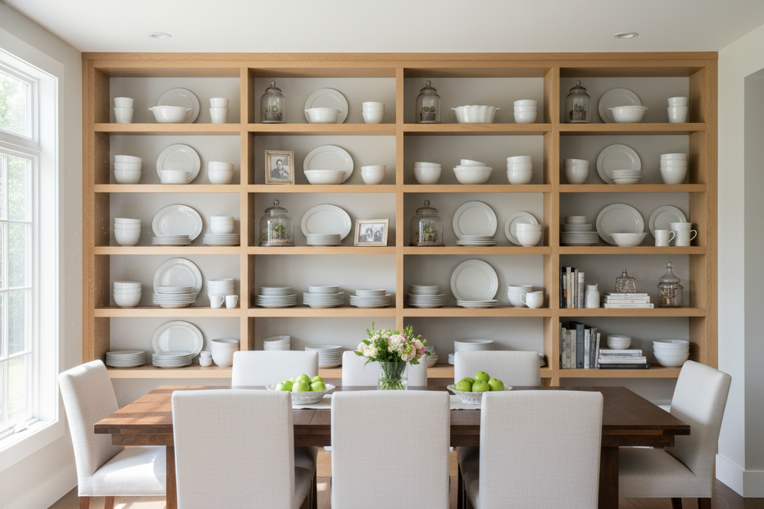 Are Dining Area Shelves Just Dust Collectors for Your Plates?