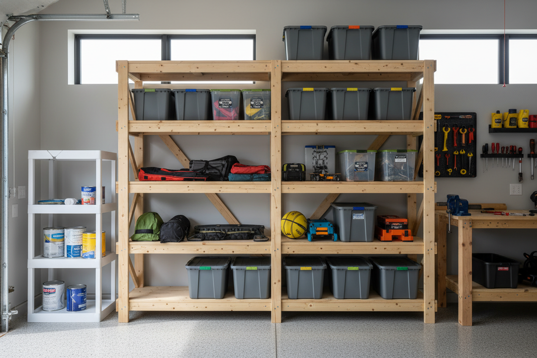 Why Building a Shelf With 2x4 Beats Flimsy Plastic Racks