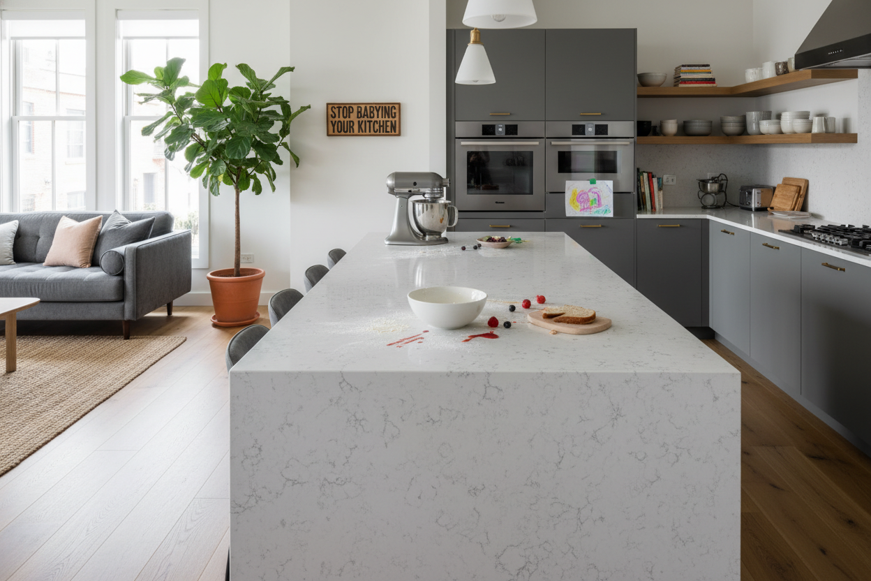 Stop Babying Your Kitchen: The Best Countertop Material for Messy Cooks