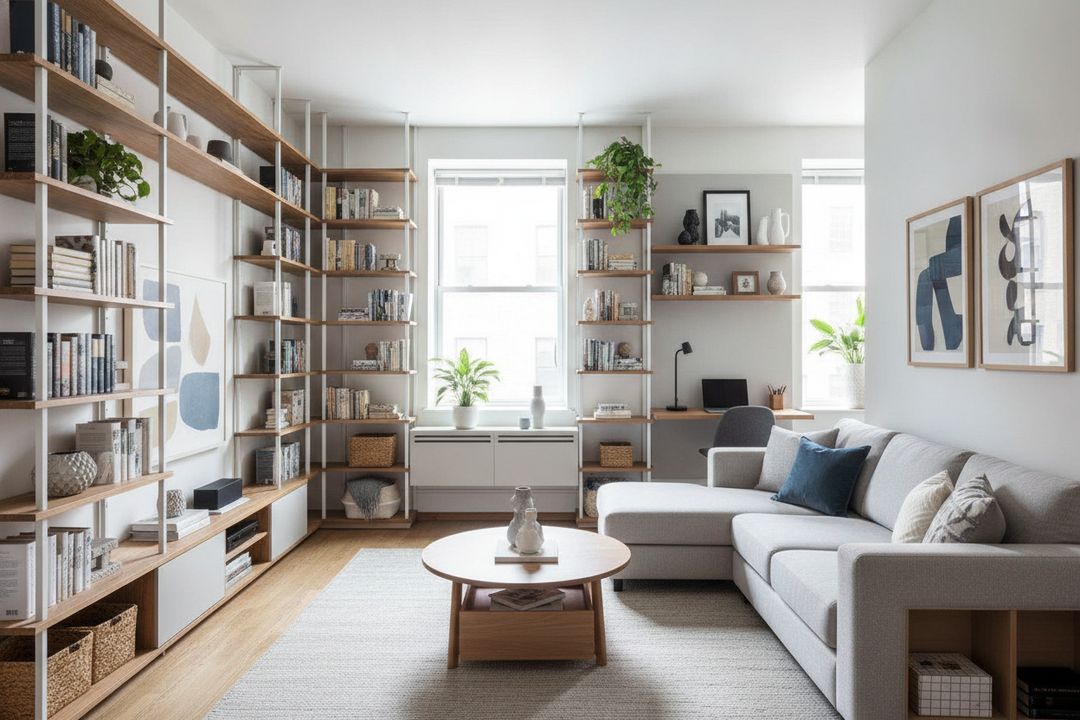 Your Small Apartment Shelves Are Eating Your Floor Plan