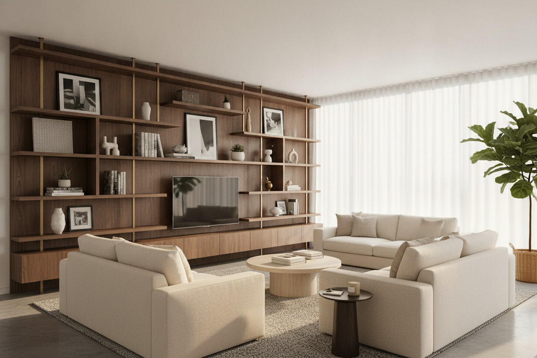 How Fancy Shelves for Living Room Walls Fixed My Boring Space