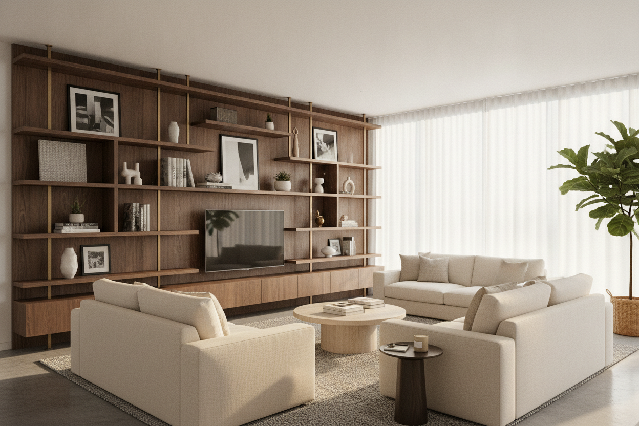 How Fancy Shelves for Living Room Walls Fixed My Boring Space
