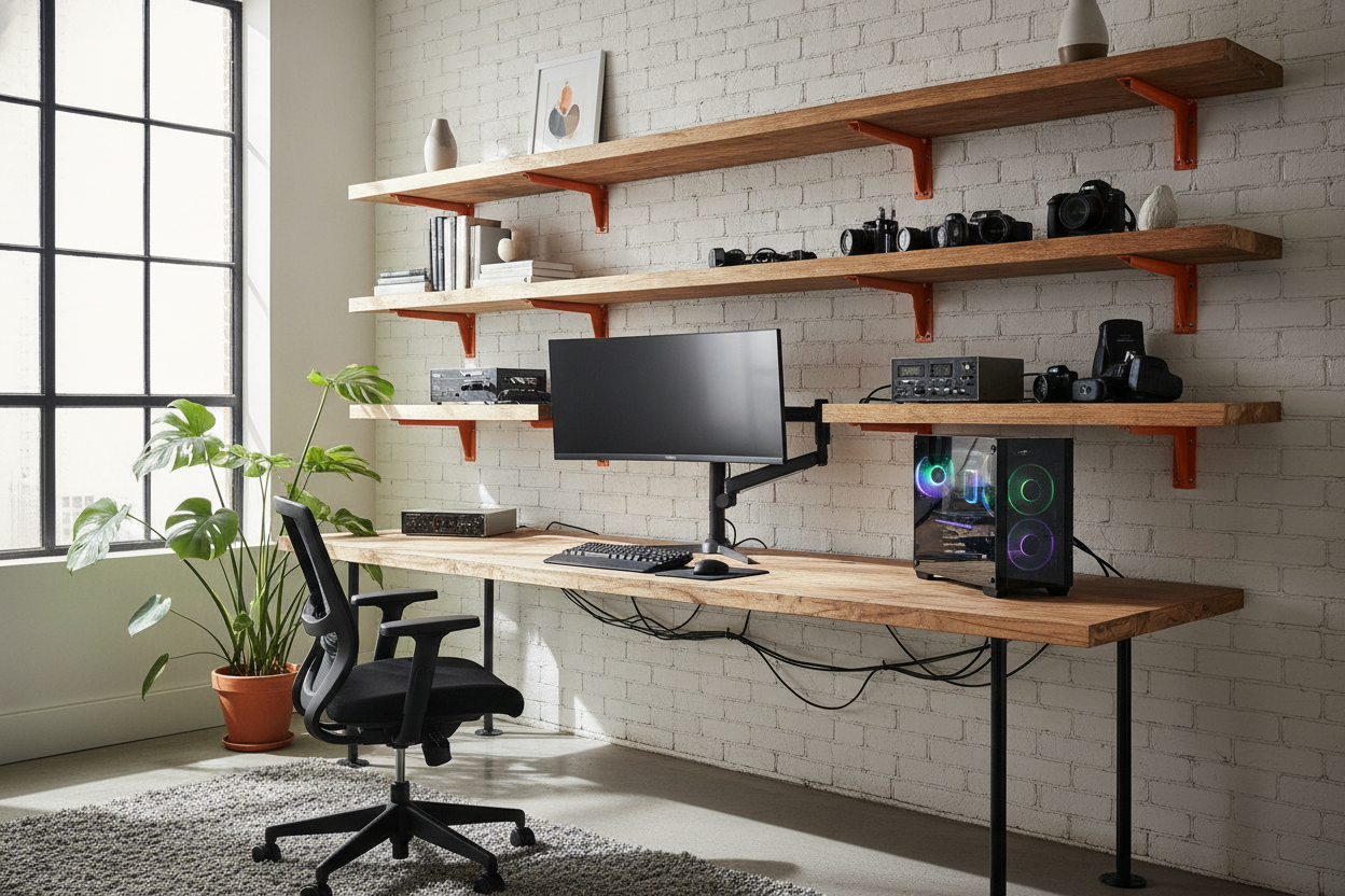Why I Trust My Heavy Tech to Cheap Home Depot Office Shelves