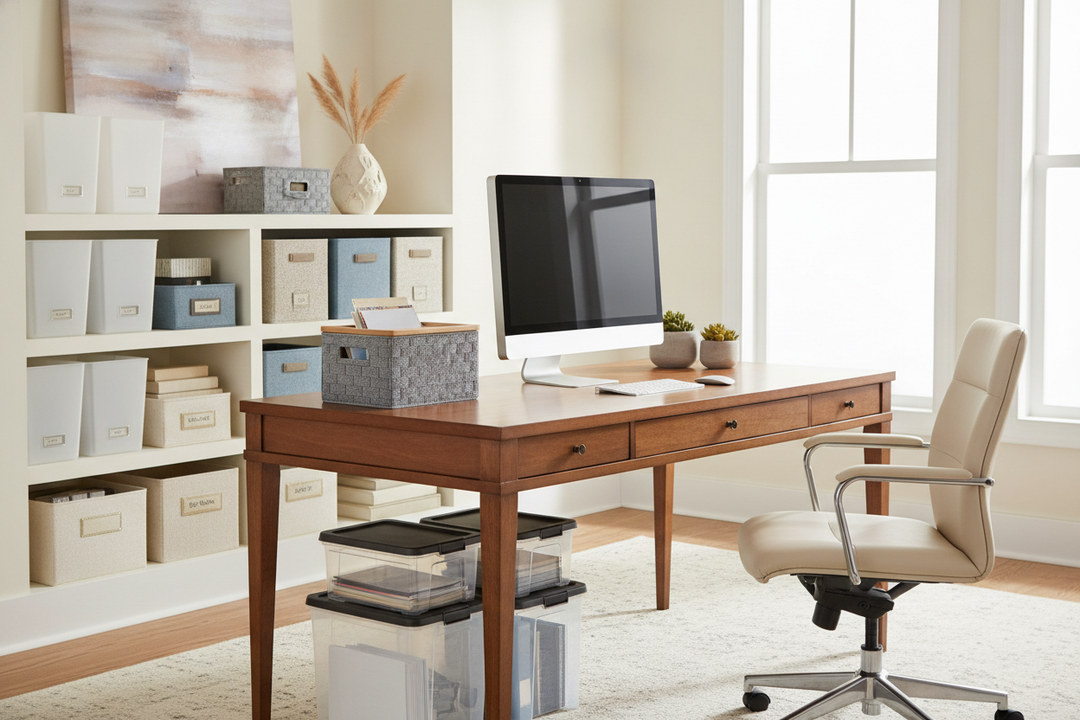 Stop Hiding Mail in Baskets (Use an Office Depot Storage Bin)