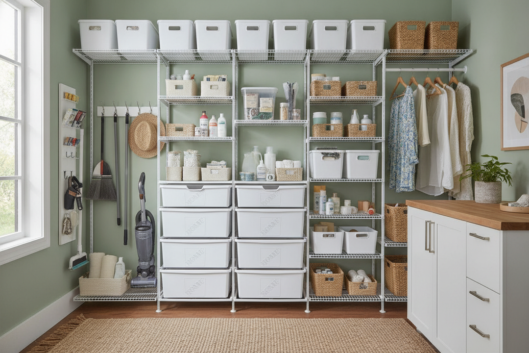 Can a Basic Home Depot Storage Closet Fix a Chaotic Utility Room?