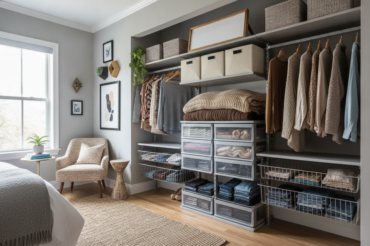 Your Sweater Mountain Needs the Clothes Storage Home Depot Sells