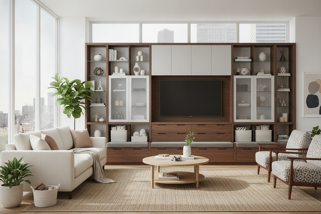 Your Tiny Media Console Isn't Real Living Room Furniture for Storage