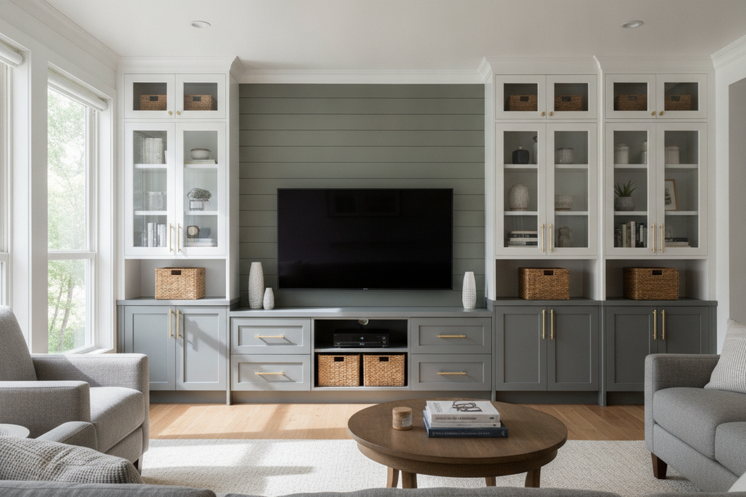 Why I Used Kitchen Cabinets for Entertainment Center Storage