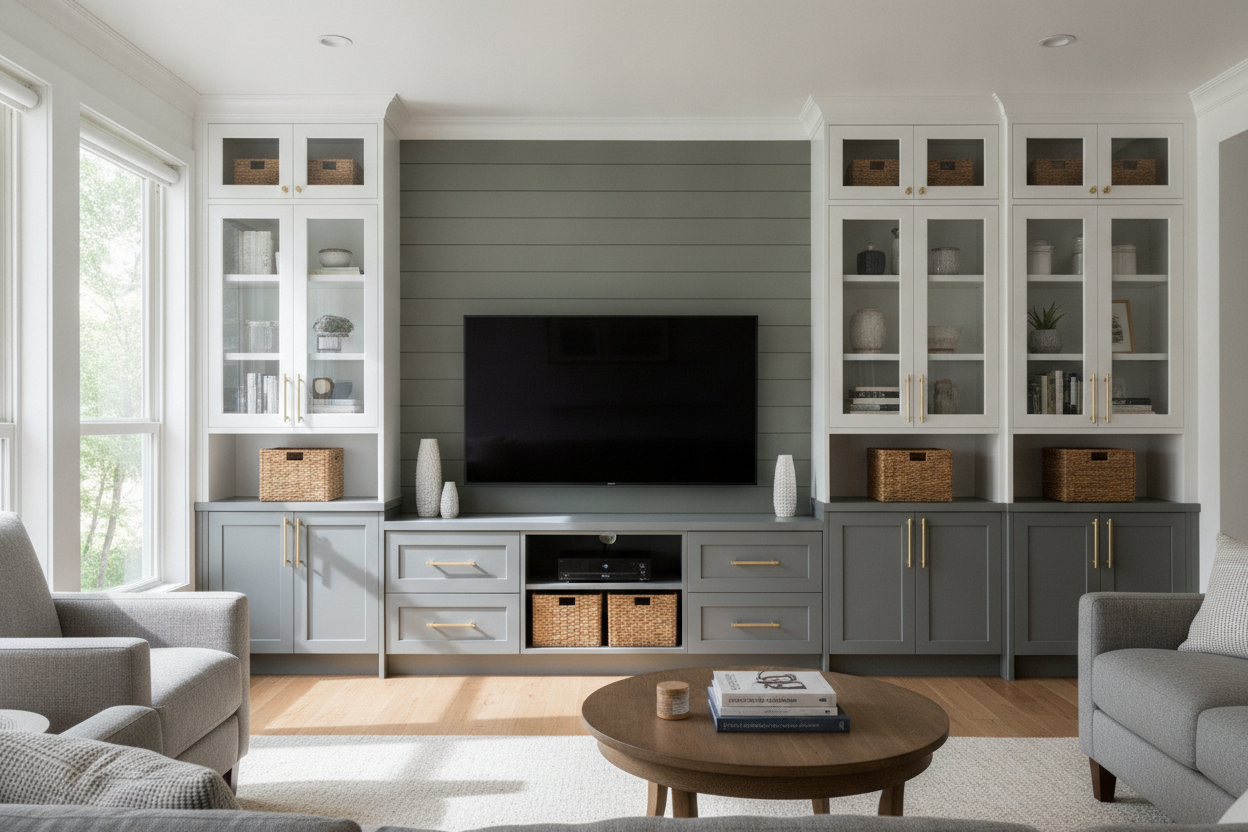 Why I Used Kitchen Cabinets for Entertainment Center Storage