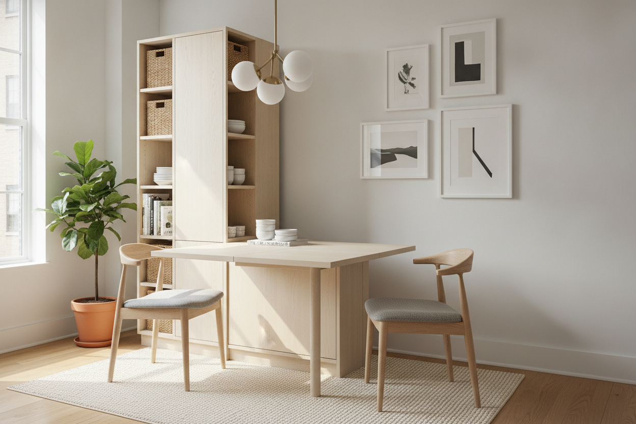 I Ditched My Dining Set for a Cabinet With Table