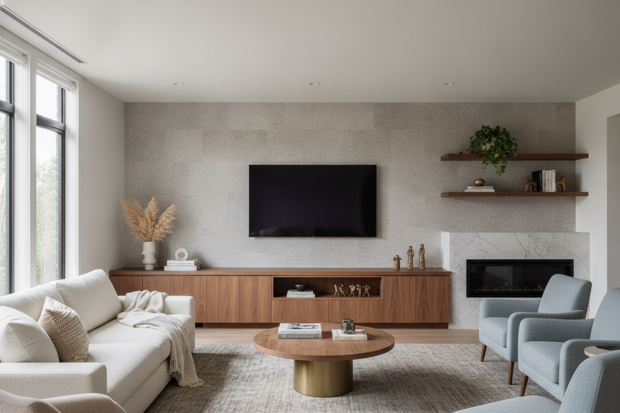 My TV Wall Was a Mess Until I Got Base Cabinets for Living Room