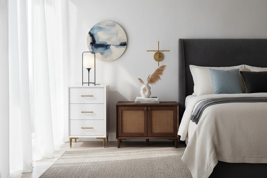 Can Bedside Cabinets Contemporary Fix an Off-Balance Bedroom?