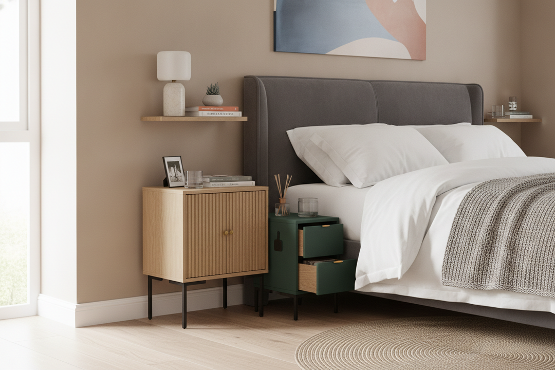 How to Fit a Bedside Cabinet Next to a Cramped Wall