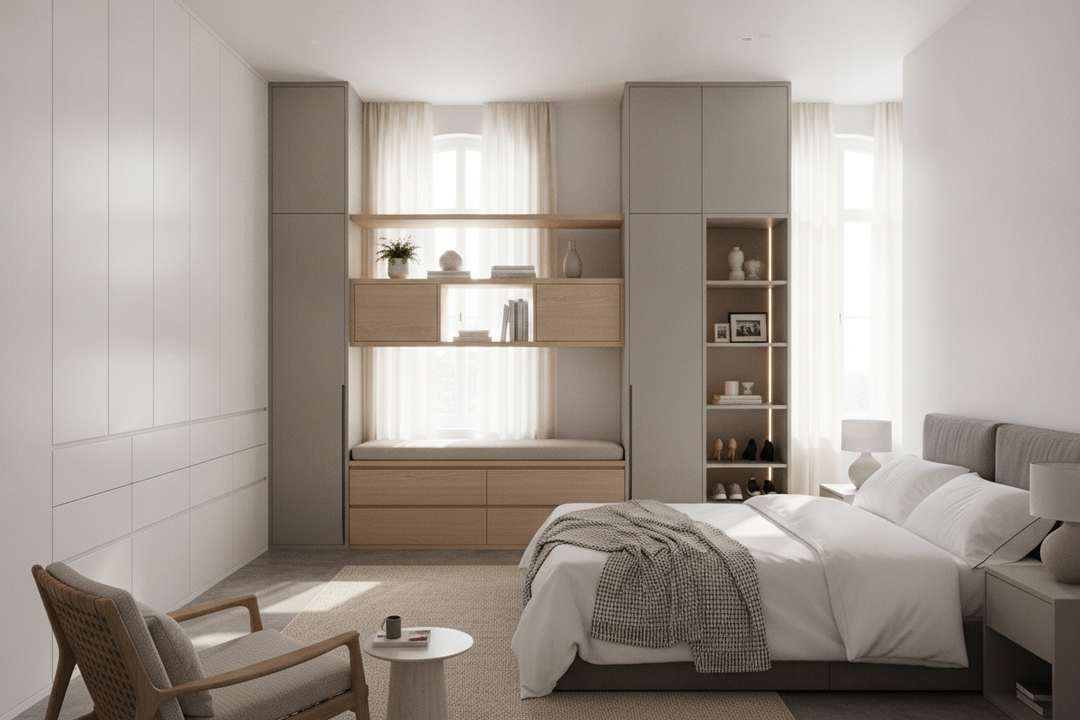 3 Rules for Designing Simple Built-In Cabinets for Bedroom