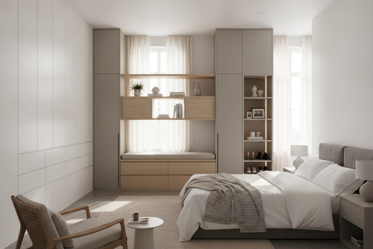 3 Rules for Designing Simple Built-In Cabinets for Bedroom