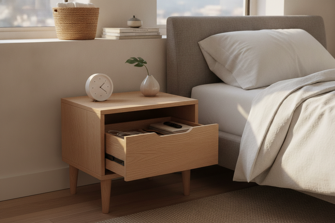Can a Small Nightstand With Drawer Actually Hide Your Clutter?