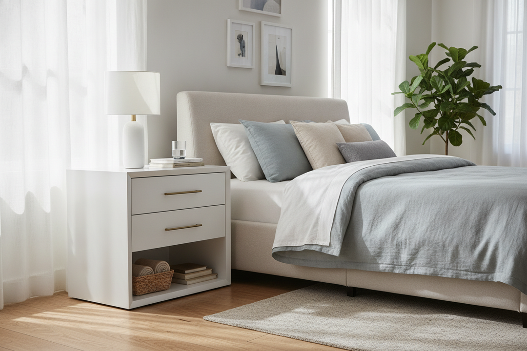 Why a 2 Drawer Nightstand With Shelf Cured My Bedside Chaos