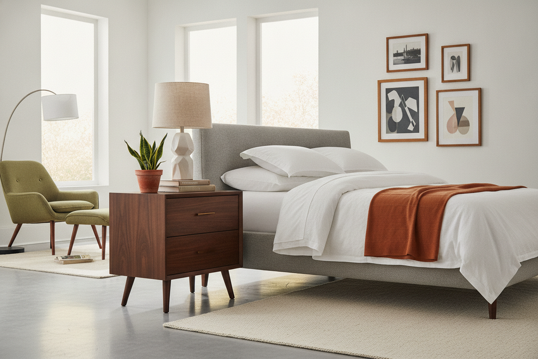 How to Buy a Mid Century Modern 3 Drawer Nightstand That Won't Date