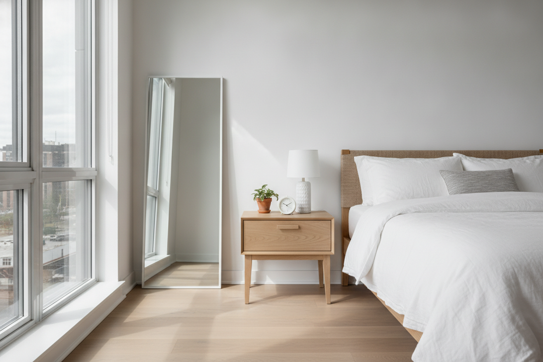 A Simple One Drawer Nightstand Will Make Your Bedroom Look Huge